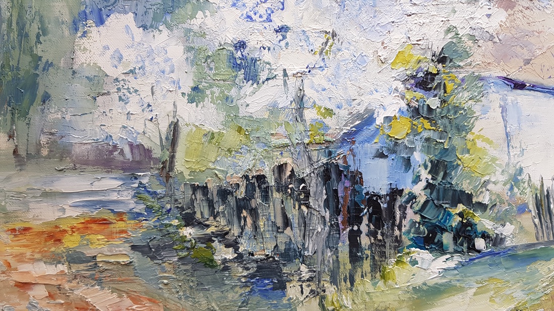 Primăvara-n satul meu - arte vizuale și accesorii  - picturi - pictură în ulei - Artynos.ro