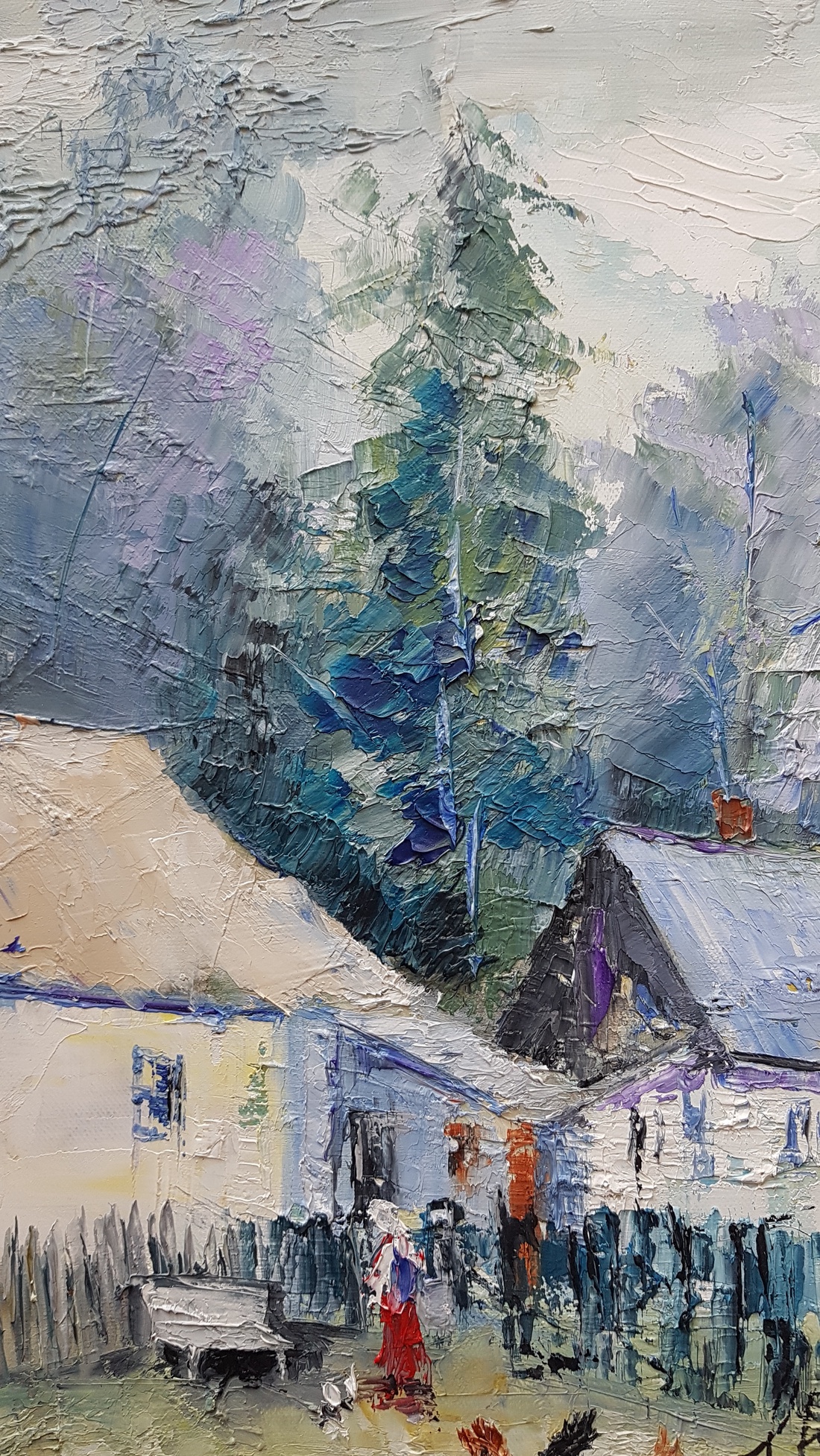 Primăvara-n satul meu - arte vizuale și accesorii  - picturi - pictură în ulei - Artynos.ro