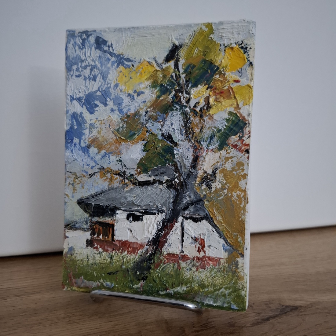 În așteptarea iernii - arte vizuale și accesorii  - picturi - pictură în ulei - Artynos.ro