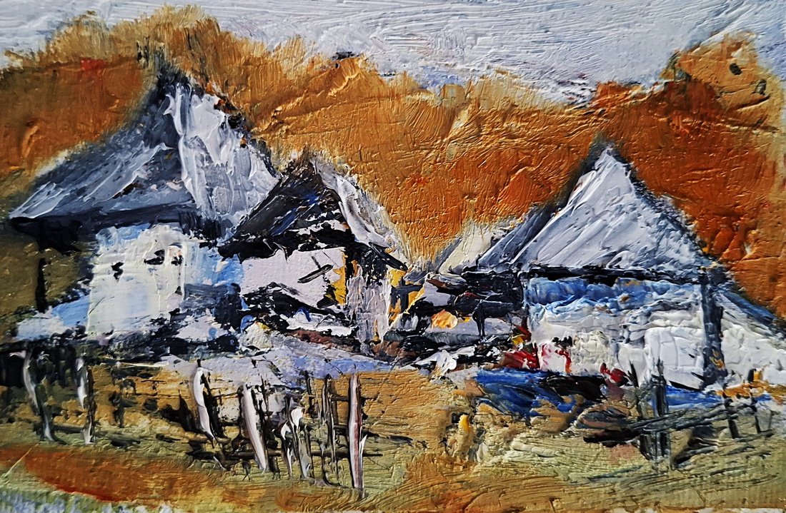 În sat - arte vizuale și accesorii  - picturi - pictură în ulei - Artynos.ro