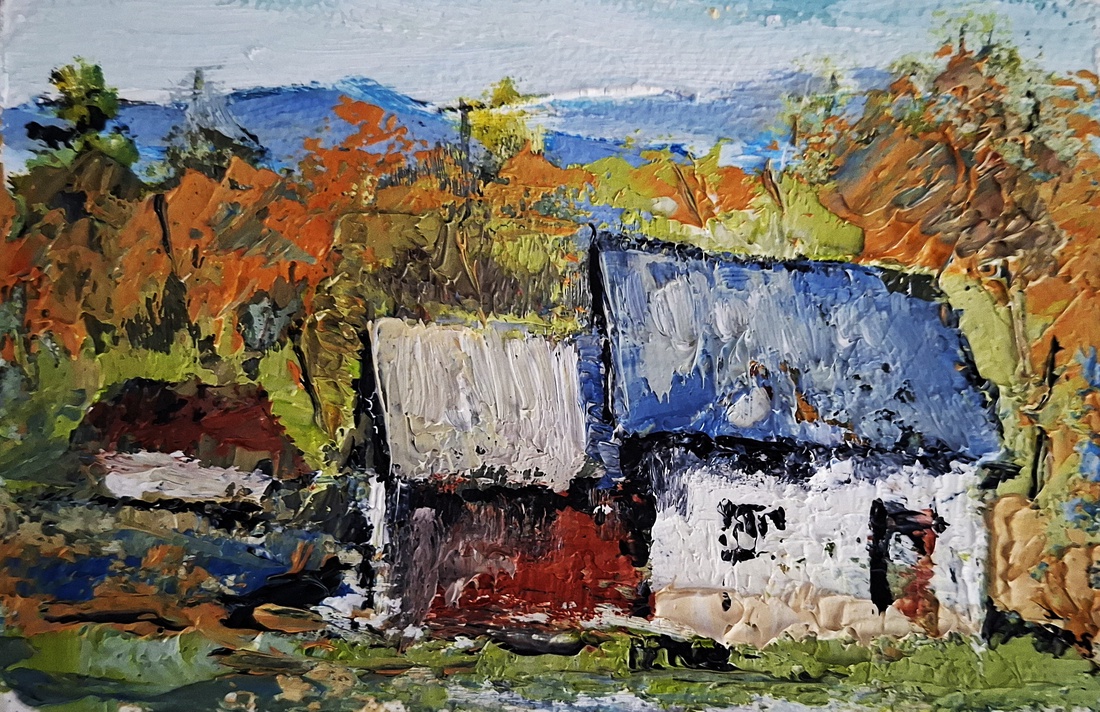 Toamnă rurală - arte vizuale și accesorii  - picturi - pictură în ulei - Artynos.ro