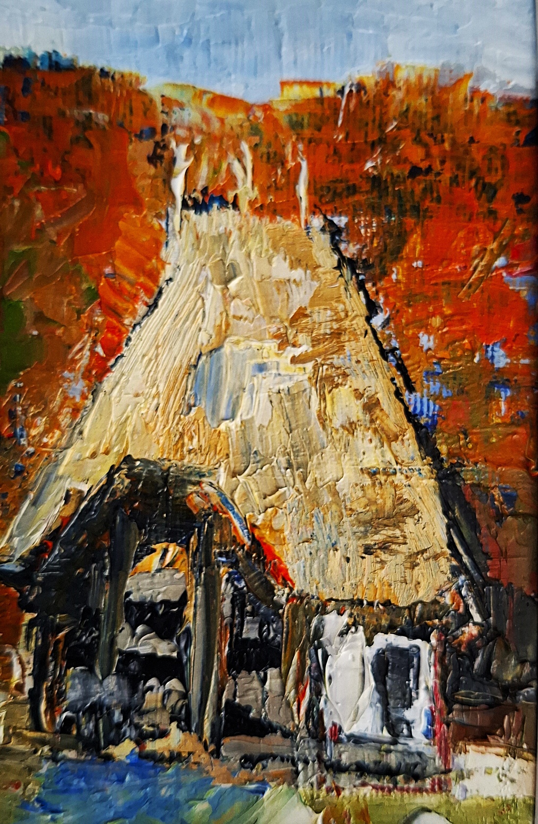 Culoarea toamnei în Făgăraș - arte vizuale și accesorii  - picturi - pictură în ulei - Artynos.ro