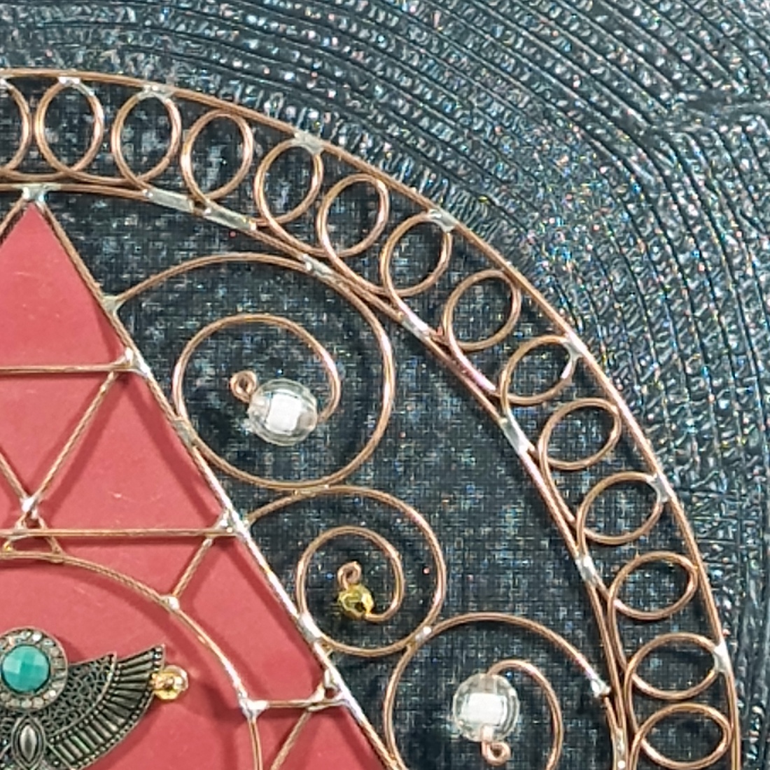 Mandala Aegipt metaloplastie cupru pe texturat - casă & stil de viață - accesorii pentru decorat casa - picturi murale - panouri și tablouri, panouri decorative - Artynos.ro