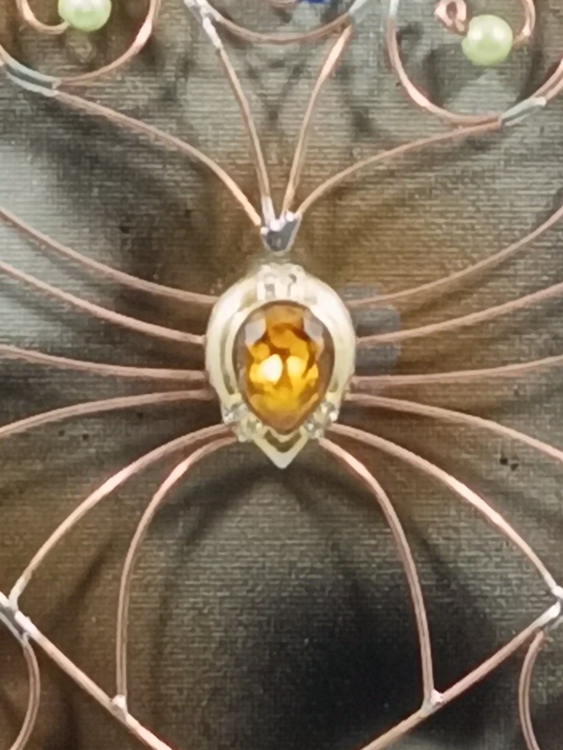 Metaloplastie cupru Inima galbena - casă & stil de viață - accesorii pentru decorat casa - picturi murale - panouri și tablouri, panouri decorative - Artynos.ro