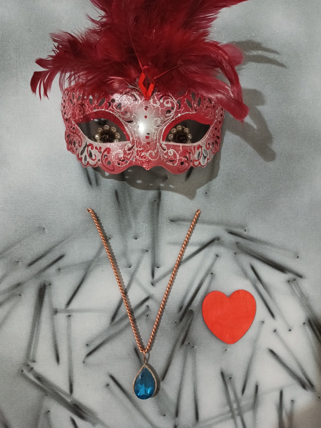 Carnaval venetian 50x70 ,tablou realizat cu tehnica umbrelor - casă & stil de viață - accesorii pentru decorat casa - picturi murale - panouri și tablouri, panouri decorative - Artynos.ro