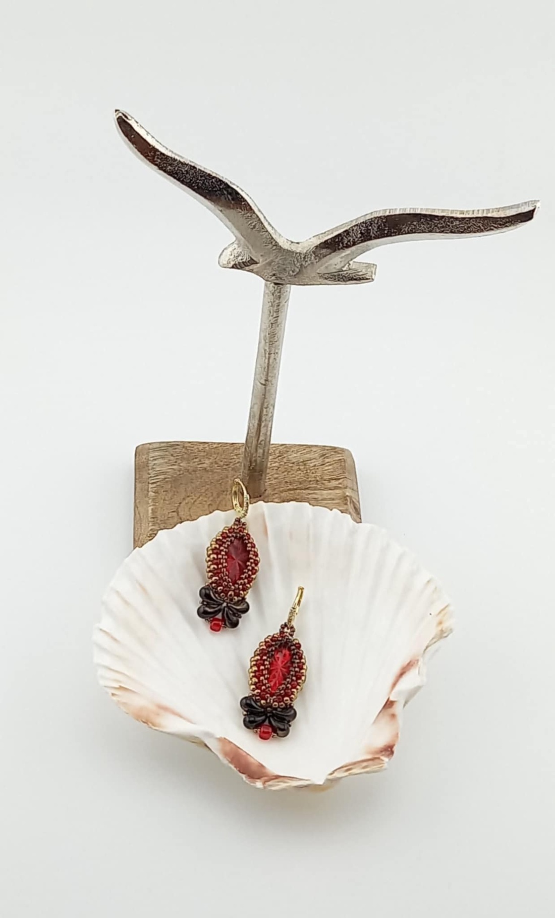 Cercei Ruby - bijuterii - cercei - cercei din mărgele - Artynos.ro