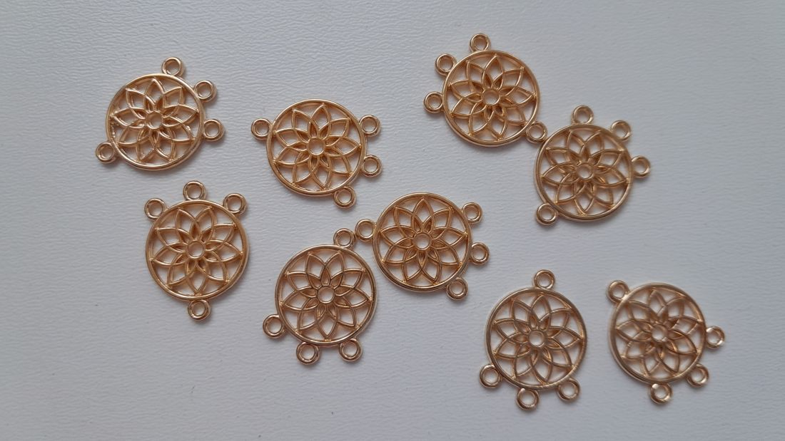 Bază metalică pentru cercei / pandantiv - 18x14mm - dream catcher, mandala - aur deschis - 10 bucăți / pachet - - Artynos.ro Bază metalică pentru cercei / pandantiv - 18x14mm - dream catcher, mandala - aur deschis - 10 bucăți / pachet - - Artynos.ro