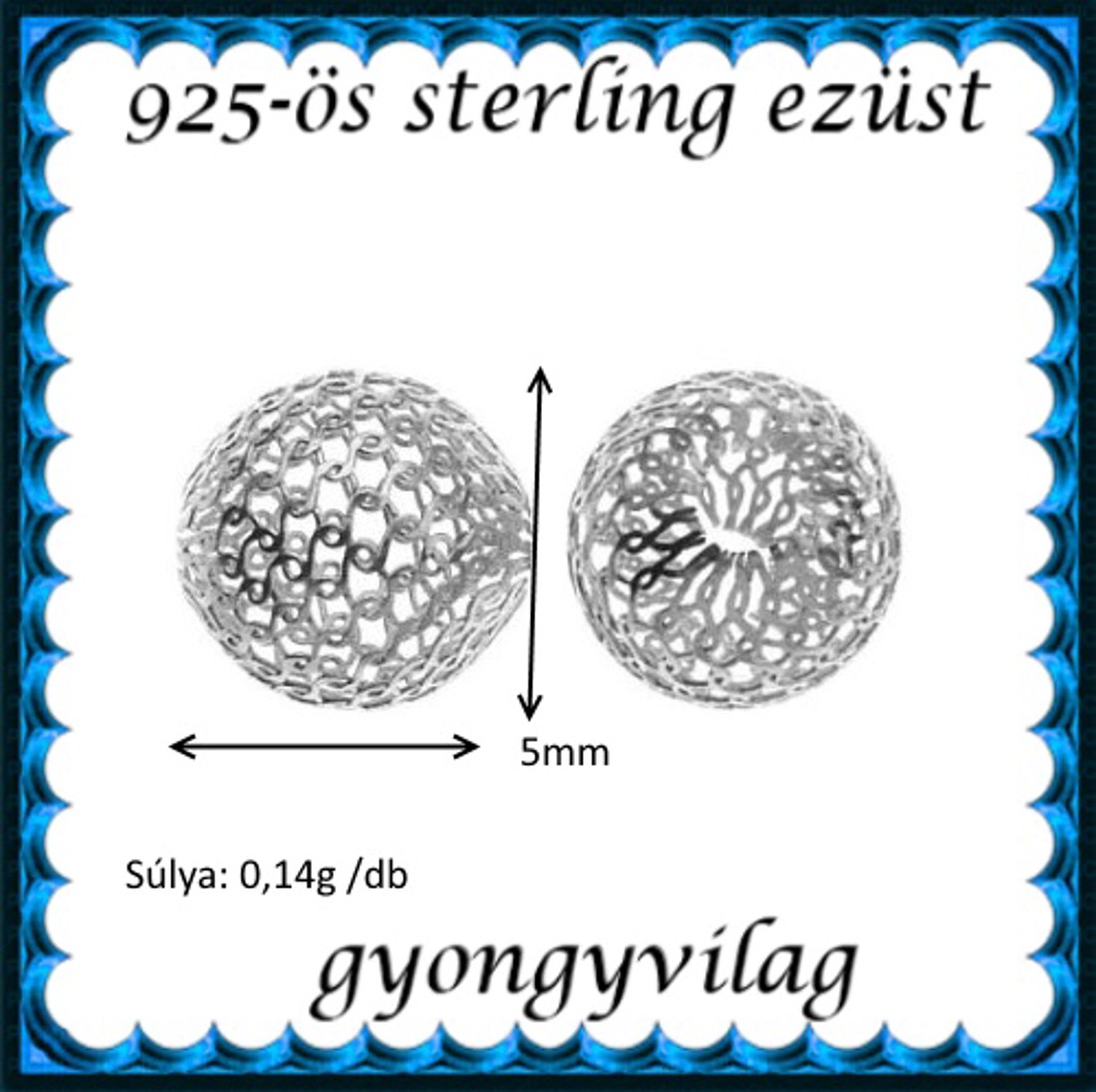 Accesorii pentru bijuterii din argint 925: intermediar / perlă / ornament EKÖ 26-5 2pcs/cs - - Artynos.ro Accesorii pentru bijuterii din argint 925: intermediar / perlă / ornament EKÖ 26-5 2pcs/cs - - Artynos.ro