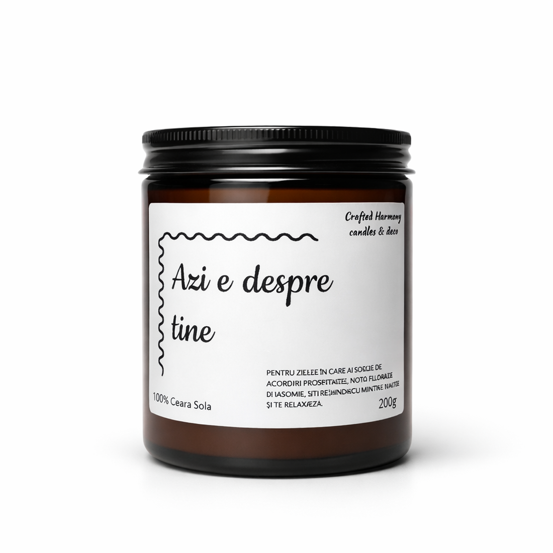 Lumanare parfumata 90g � Azi e despre tine - casă & stil de viață - lumânări, parfumuri, arome - lumânări artizanale - Artynos.ro