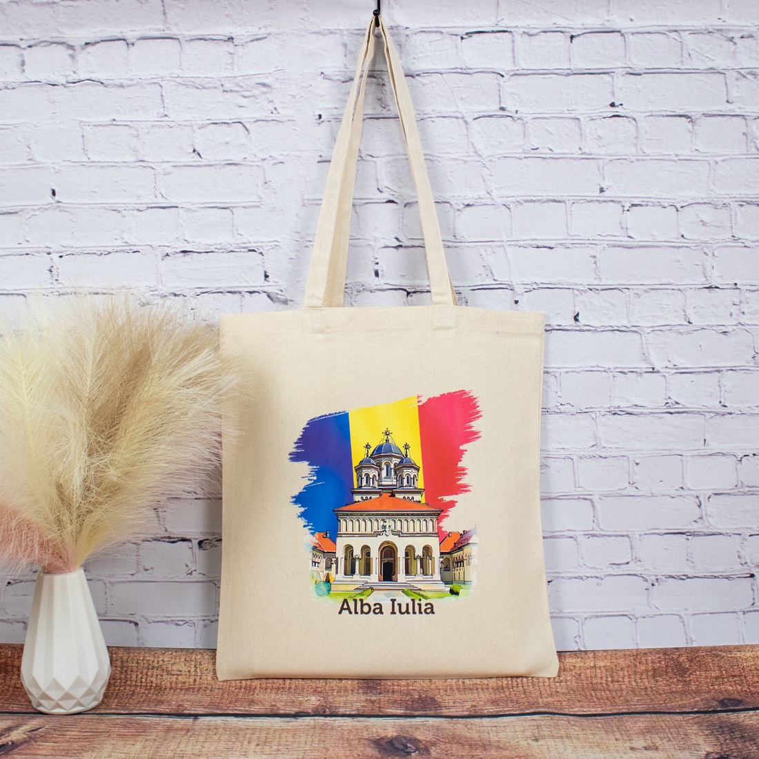 Sacosa din bumbac, suvenir, Alba Iulia (editie de 1 Decembrie) - genți și portofele - geantă pentru cumpărături - totebaguri - Artynos.ro