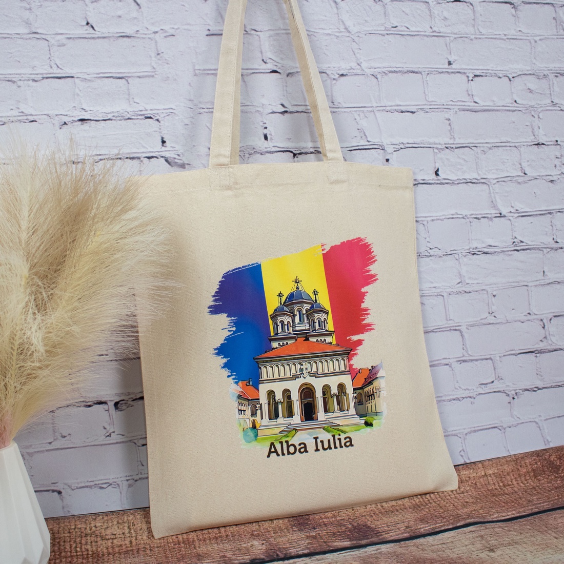 Sacosa din bumbac, suvenir, Alba Iulia (editie de 1 Decembrie) - genți și portofele - geantă pentru cumpărături - totebaguri - Artynos.ro