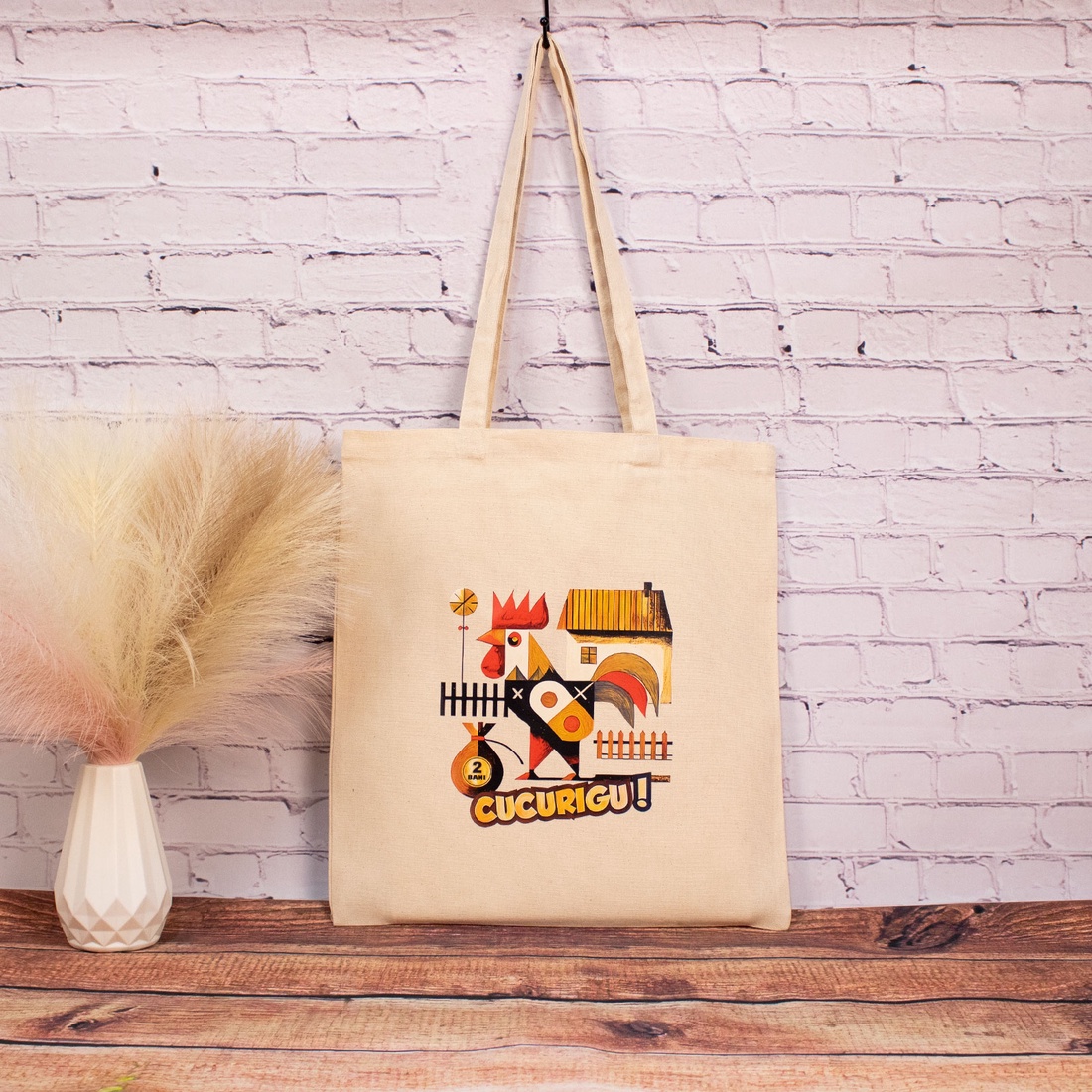 Sacosa din bumbac, suvenir, Punguta cu 2 bani - Amintiri din Copilarie - genți și portofele - geantă pentru cumpărături - totebaguri - Artynos.ro