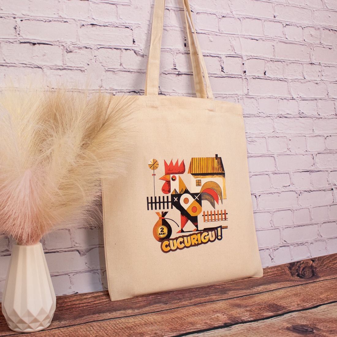 Sacosa din bumbac, suvenir, Punguta cu 2 bani - Amintiri din Copilarie - genți și portofele - geantă pentru cumpărături - totebaguri - Artynos.ro