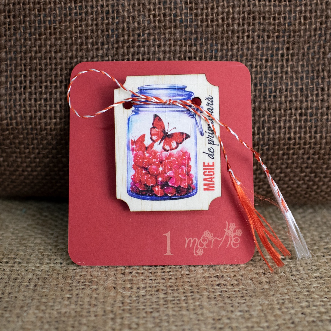 Martisor din lemn, Magie de primavara - bijuterii - mărțișor - Artynos.ro