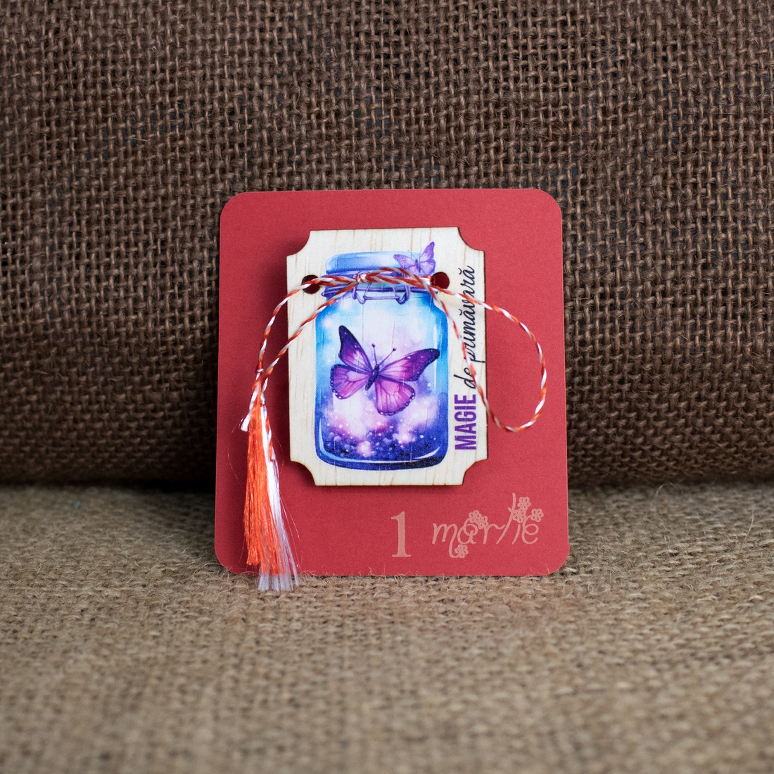 Martisor din lemn, Magie de primavara - bijuterii - mărțișor - Artynos.ro