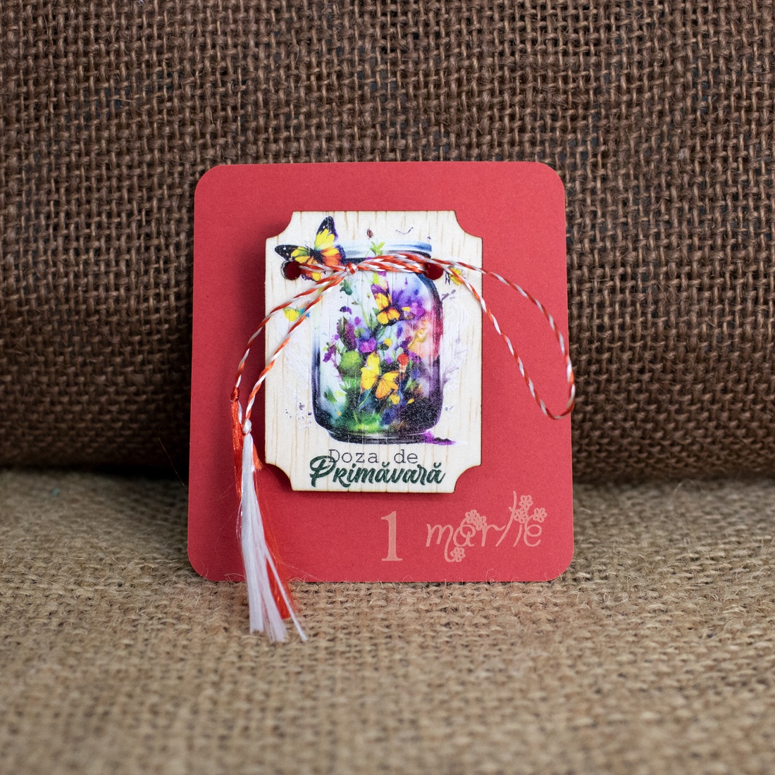 Martisor din lemn, Doza de primavara - bijuterii - mărțișor - Artynos.ro