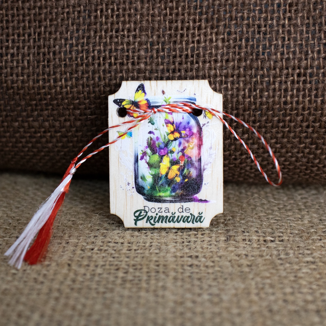 Martisor din lemn, Doza de primavara - bijuterii - mărțișor - Artynos.ro