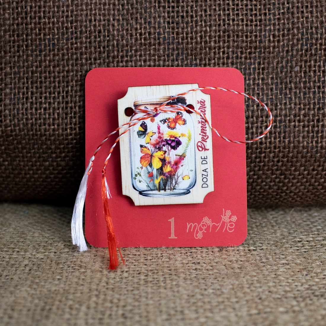 Martisor din lemn, Doza de primavara - bijuterii - mărțișor - Artynos.ro