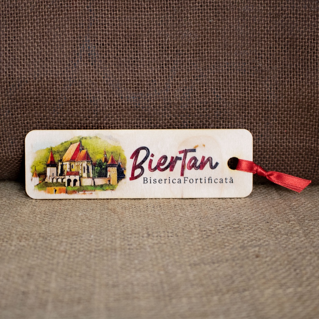 Semn De Carte suvenir, Din Lemn, acuarela, Biserica Fortificata Biertan, Biertan, Sibiu - cărți și creații cu tematică muzicală, cadouri - semn de carte - Artynos.ro