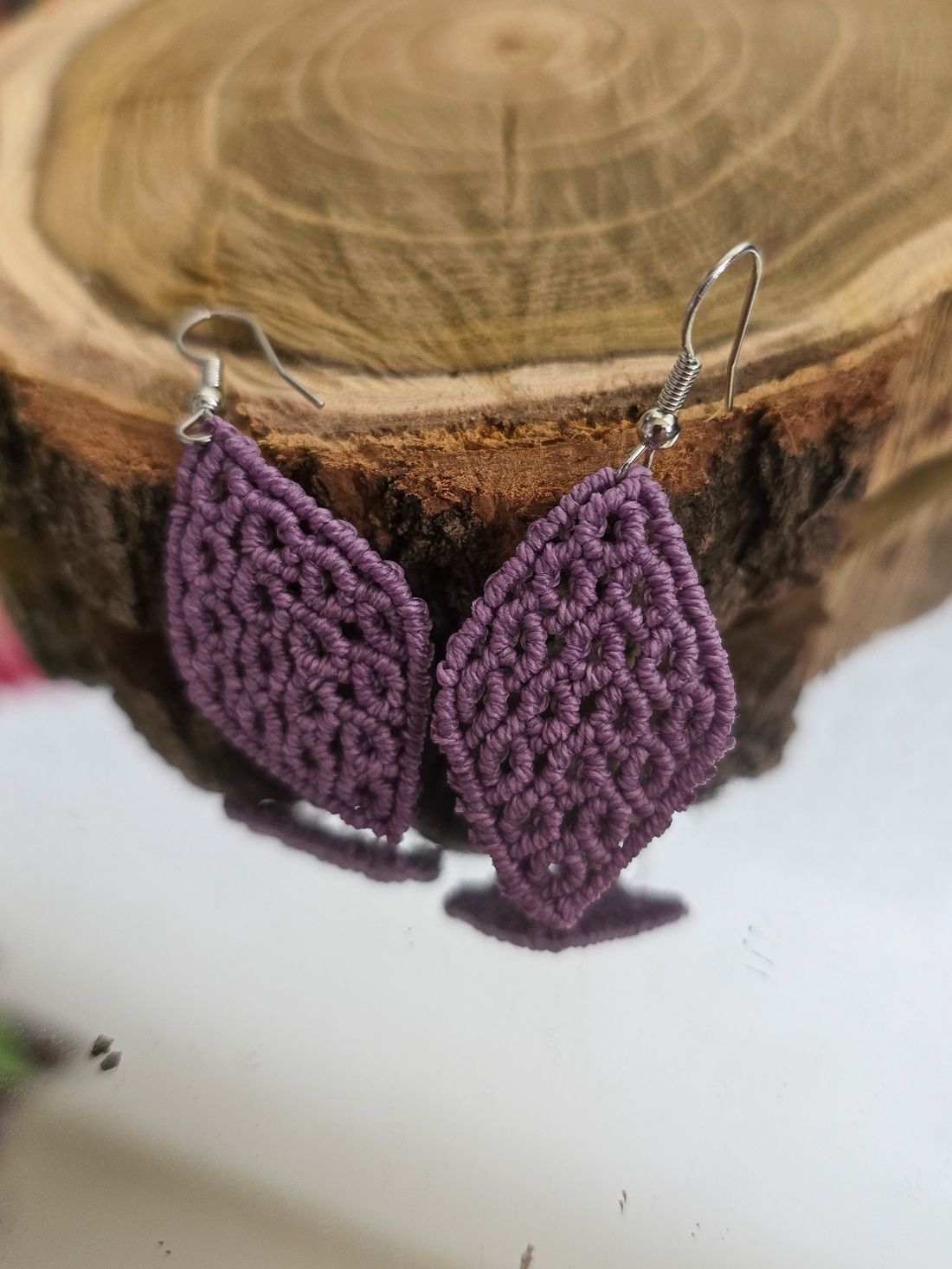 Cercei Micro-Macrame Diamond - bijuterii - cercei - cercei și ornamente pentru urechi - Artynos.ro