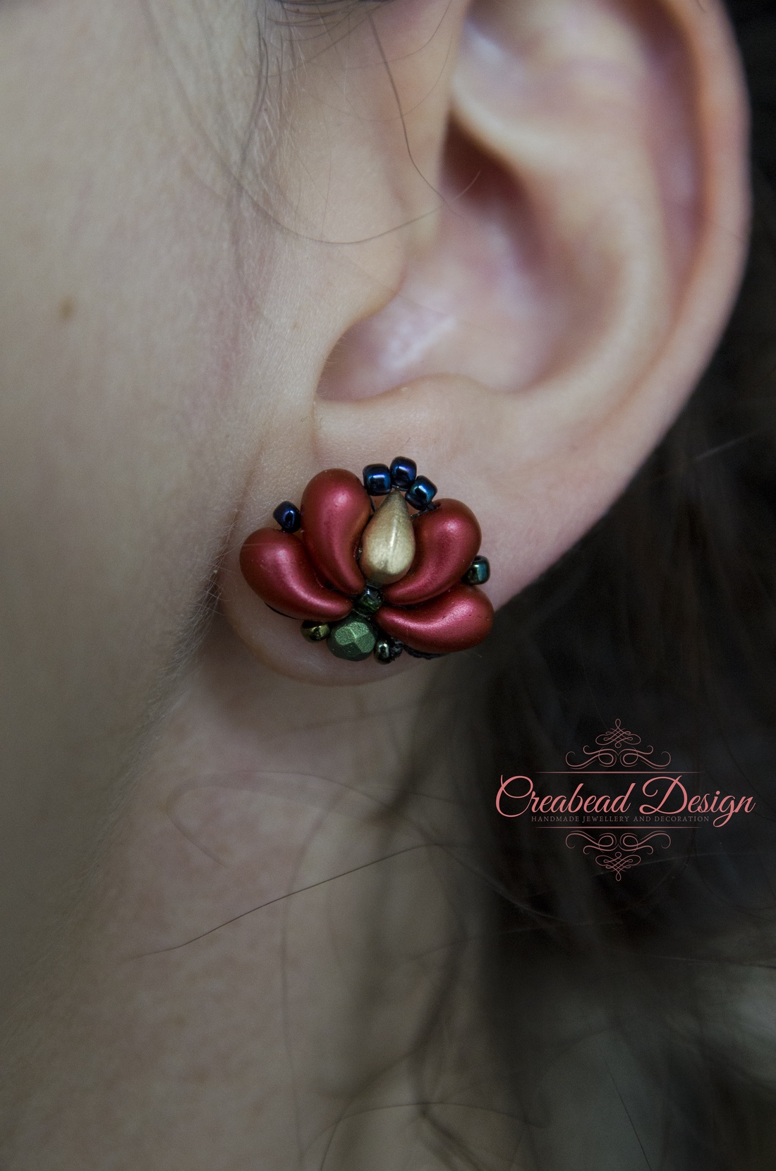 Creabead Design cercei eleganți cu șurub, în stil matyó roză - bijuterii - cercei - clipsuri - Artynos.ro Creabead Design cercei eleganți cu șurub, în stil matyó roză - bijuterii - cercei - clipsuri - Artynos.ro