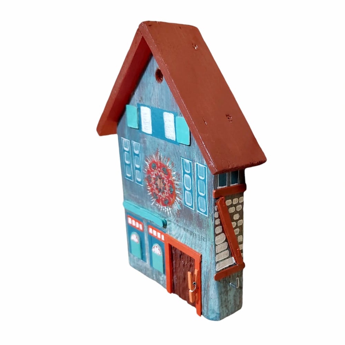 Casuta decorativa/ suport chei, model cu mandala - casă & stil de viață - accesorii pentru decorat casa - decorațiuni de pereți, decorațiuni suspendate - suport pentru chei - Artynos.ro