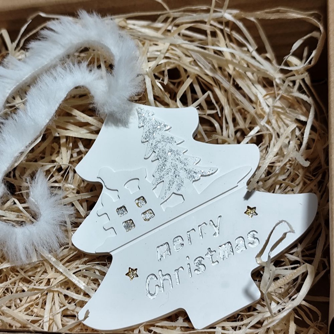 Decoratiune ceramica pentru Craciun, bradut 4546 - crăciun - decorațiuni de crăciun de casă - figurine pentru pomul de crăciun - Artynos.ro