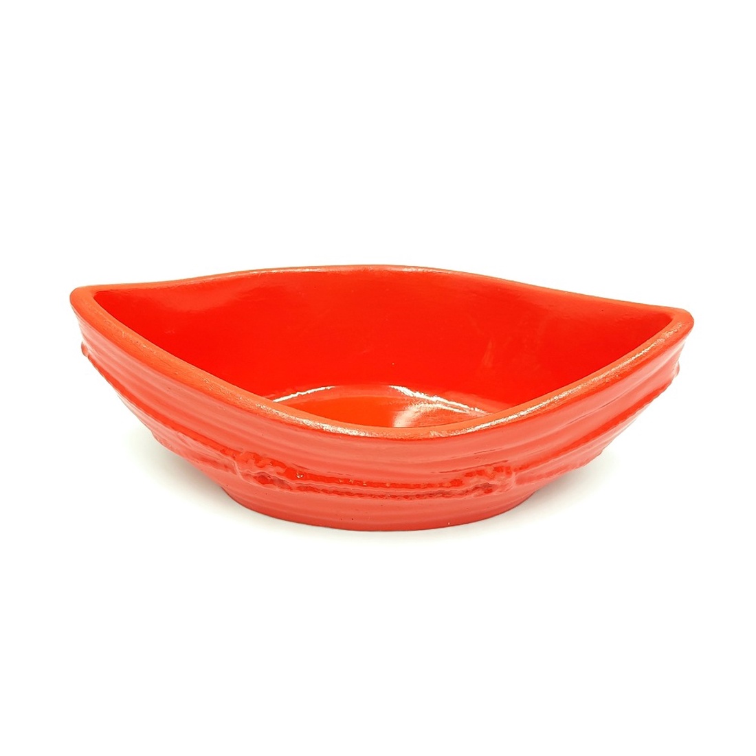 Recipient ceramic tip barcuta rosu 45813 - casă & stil de viață - decorațiuni de casă - decorațiuni de masă și rafturi - boluri decorative - Artynos.ro