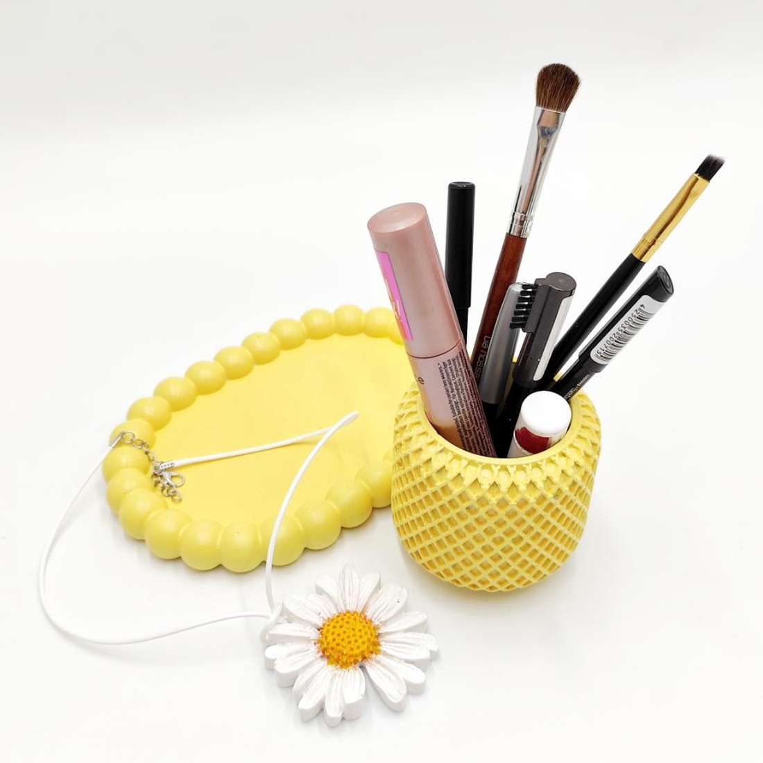 Set decorativ galben cu margareta 4583 - casă & stil de viață - decorațiuni de casă - decorațiuni de masă și rafturi - decorațiuni de masă - Artynos.ro