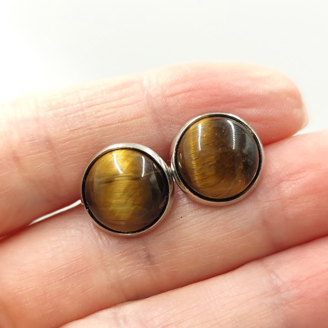 Butoni camasa cu ochi de tigru, 4604 - bijuterii - butoni de manșetă - Artynos.ro
