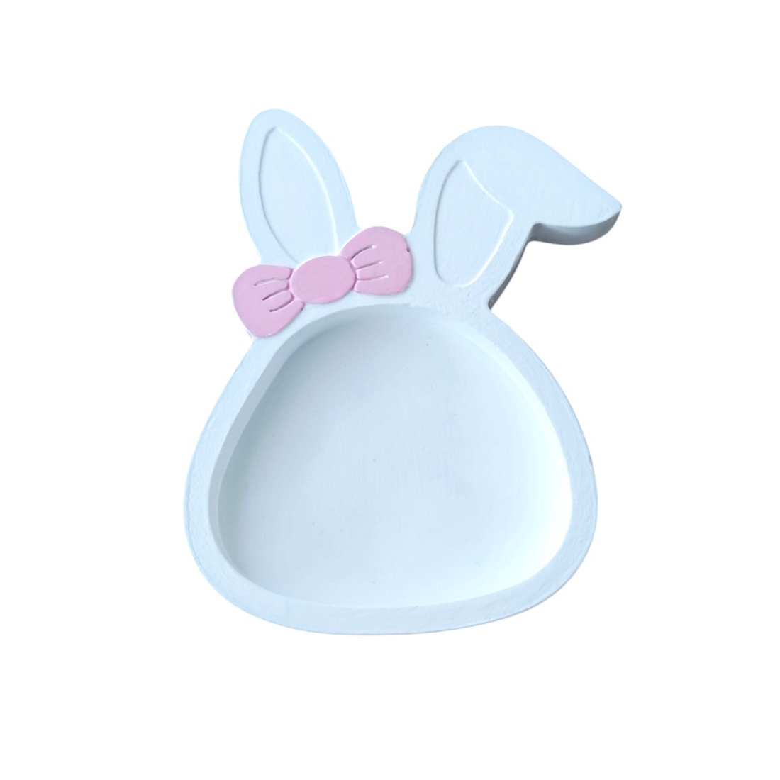 Platou decorativ iepuras cu fundita roz 4618 - casă & stil de viață - decorațiuni de casă - decorațiuni de masă și rafturi - decorațiuni de masă - Artynos.ro