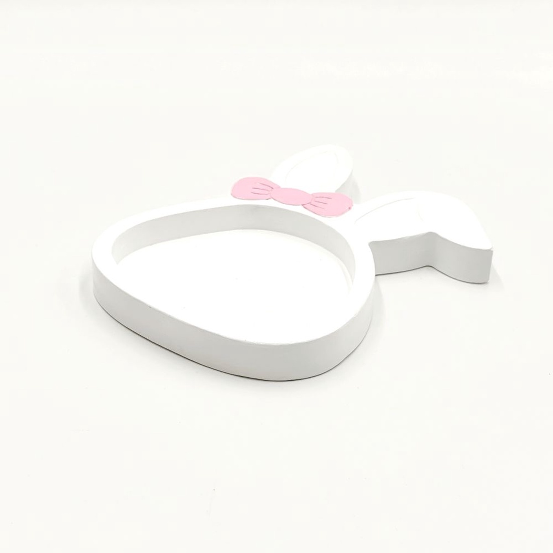 Platou decorativ iepuras cu fundita roz 4618 - casă & stil de viață - decorațiuni de casă - decorațiuni de masă și rafturi - decorațiuni de masă - Artynos.ro