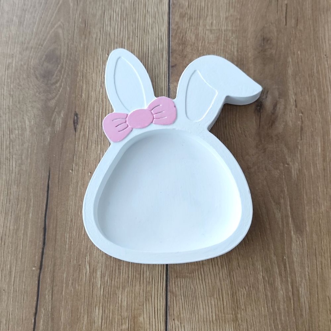 Platou decorativ iepuras cu fundita roz 4618 - casă & stil de viață - decorațiuni de casă - decorațiuni de masă și rafturi - decorațiuni de masă - Artynos.ro
