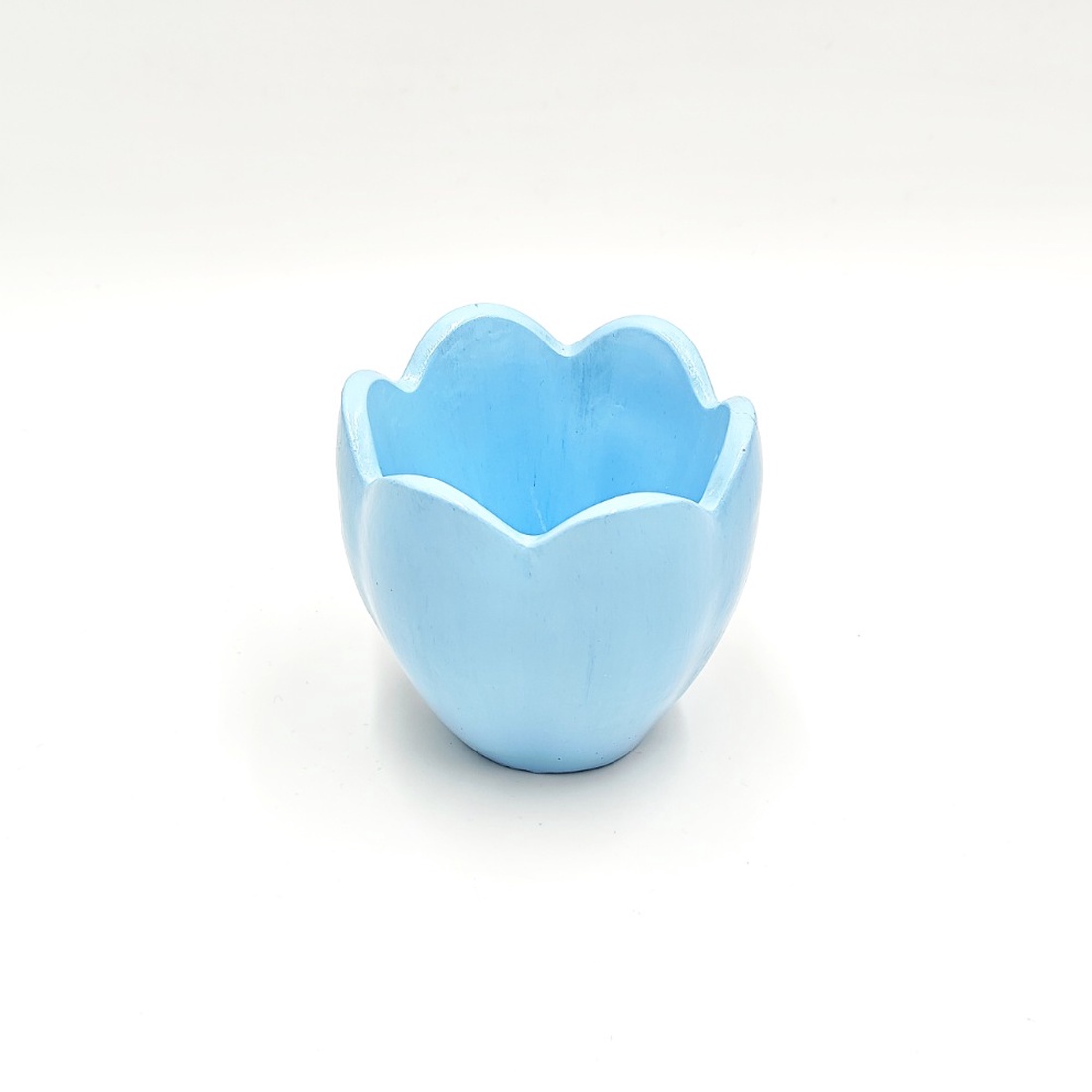 Recipient bleu model lalea, turnat manual, vopsit si lacuit 46285 - casă & stil de viață - decorațiuni de casă - decorațiuni de masă și rafturi - boluri decorative - Artynos.ro