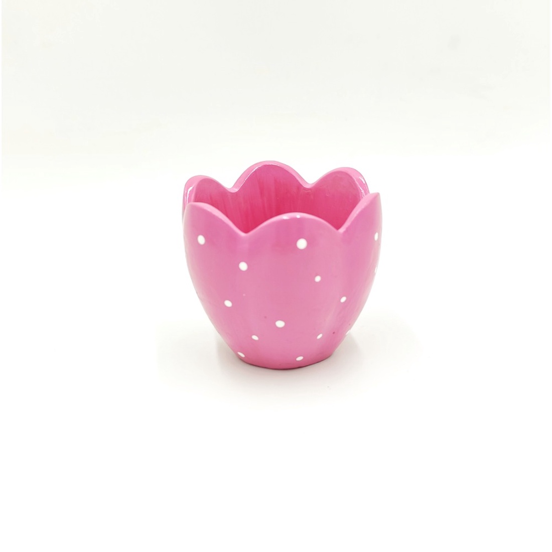  Recipient roz cu buline model lalea, turnat manual, vopsit si lacuit 46286 - casă & stil de viață - decorațiuni de casă - decorațiuni de masă și rafturi - boluri decorative - Artynos.ro