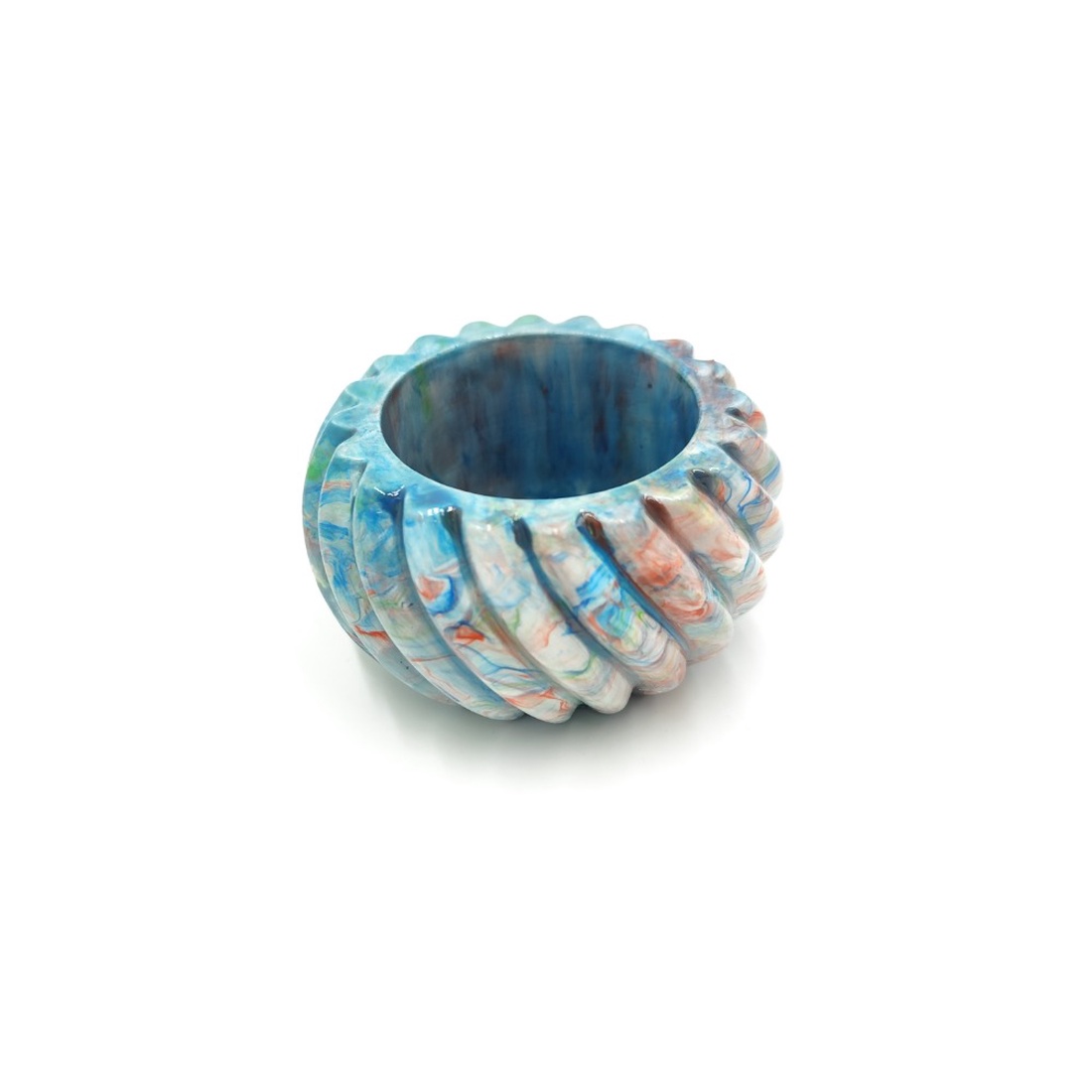 Recipient rotund multicolor, turnat manual, vopsit si lacuit 46275 - casă & stil de viață - decorațiuni de casă - decorațiuni de masă și rafturi - boluri decorative - Artynos.ro