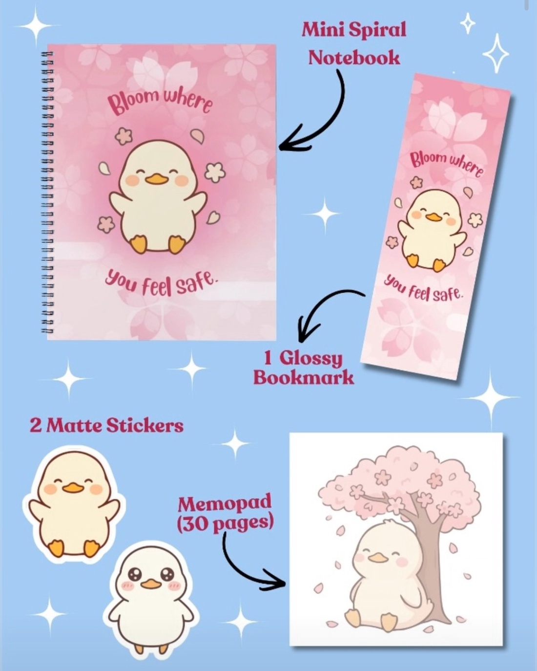 Pink Stationery Set - casă & stil de viață - produse de papetărie - caiete și jurnale - Artynos.ro