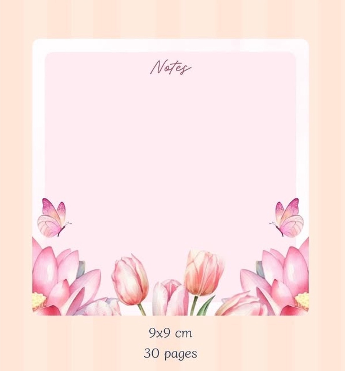 Tulips and Butterflies Memo Pad - casă & stil de viață - produse de papetărie - caiete și jurnale - Artynos.ro