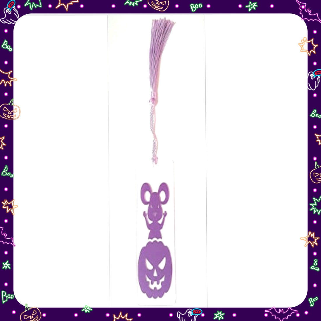 Semn de carte 'Scary Purple Mouse'' - casă & stil de viață - accesorii pentru decorat casa - halloween - tot ce ai nevoie pentru petrecere! - ornamente de halloween - Artynos.ro