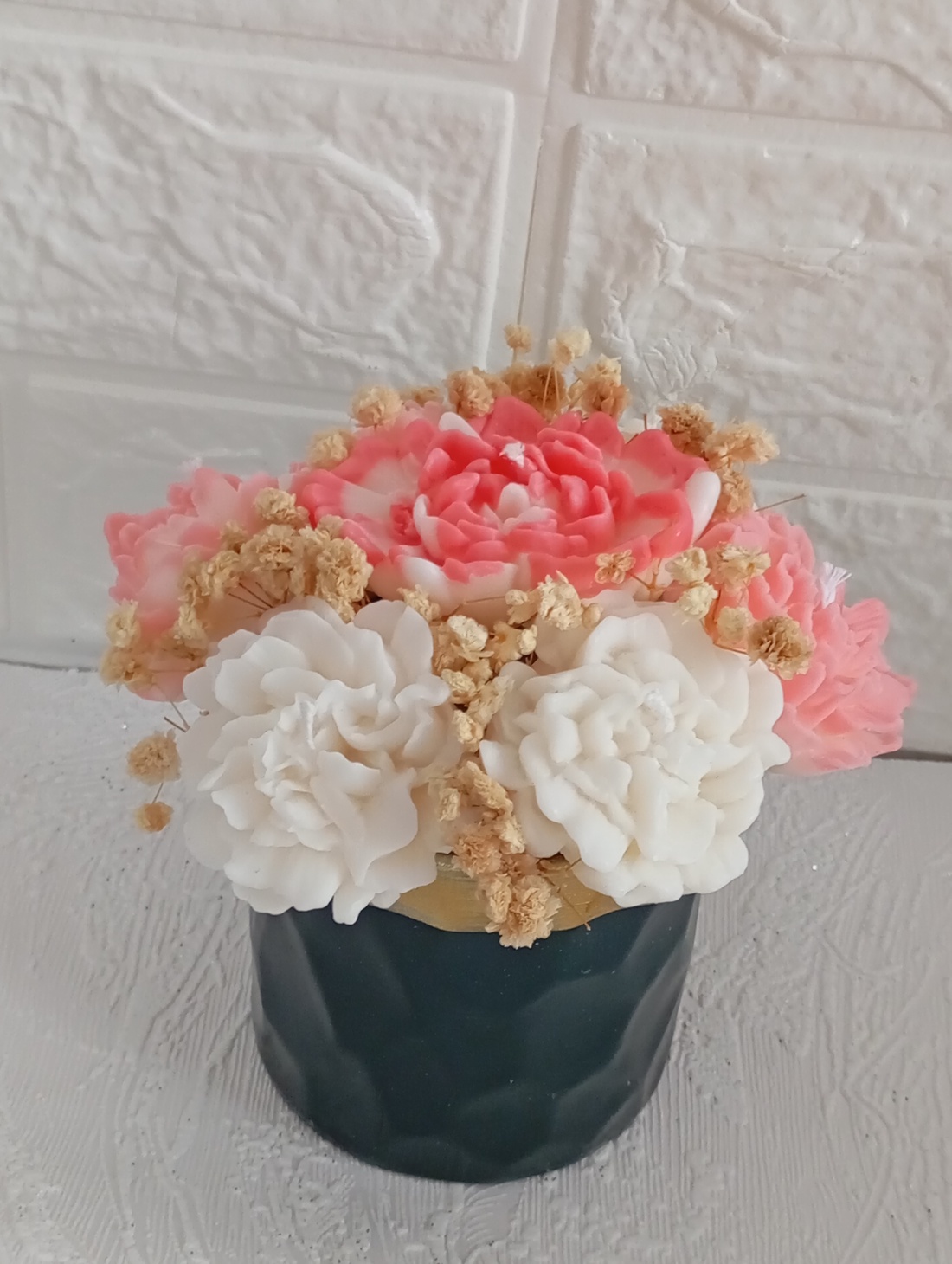 Aranjament flori ceara soia - casă & stil de viață - lumânări, parfumuri, arome - ceară parfumată - Artynos.ro