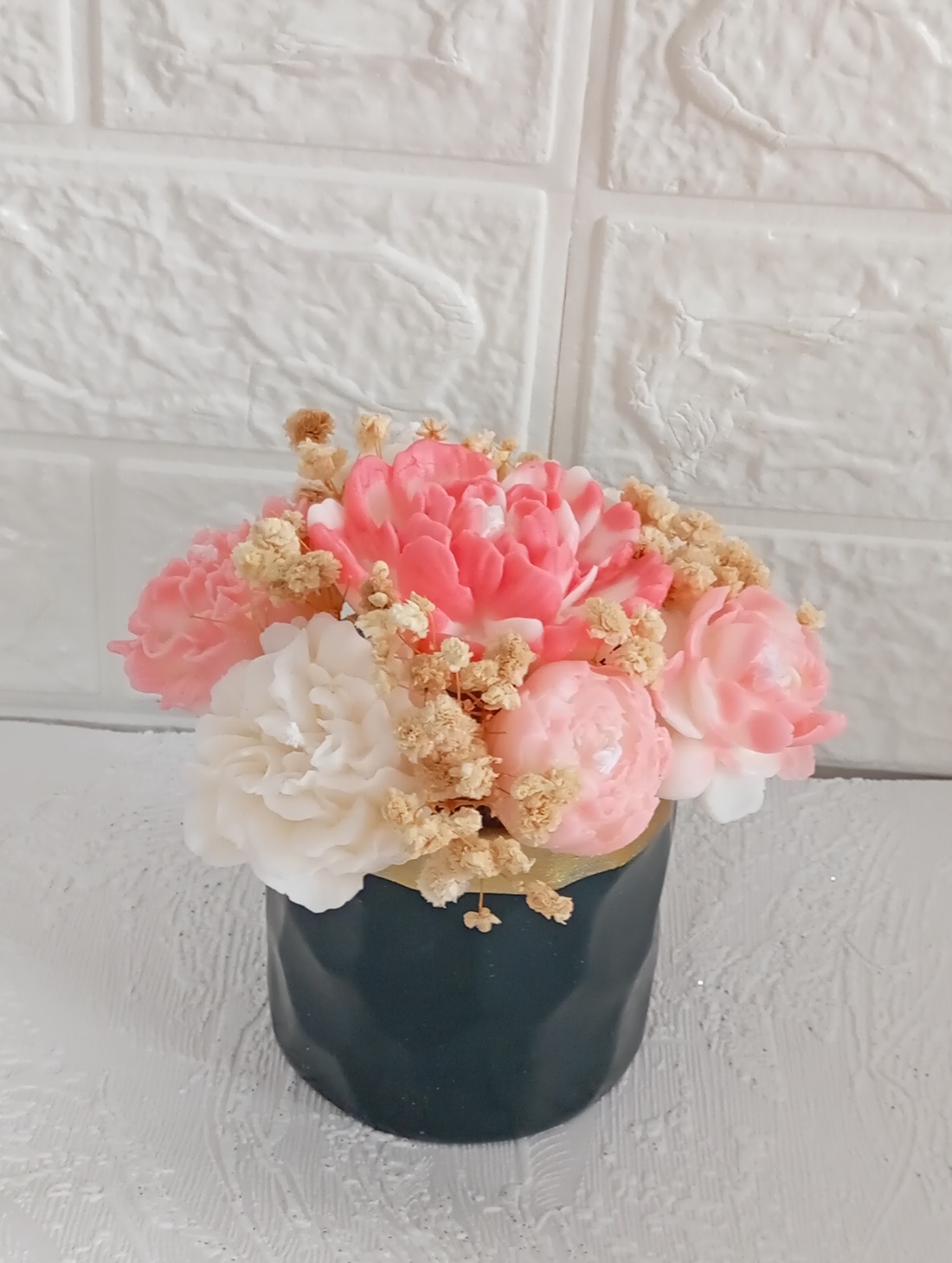 Aranjament flori ceara soia - casă & stil de viață - lumânări, parfumuri, arome - ceară parfumată - Artynos.ro