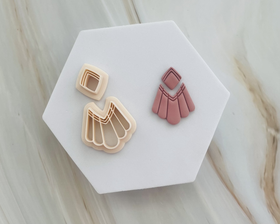Set decupatoare / cuttere boho lut polimeric #0021 - accessorii și unelte - unelte, instrumente - unelte de tăiere - Artynos.ro