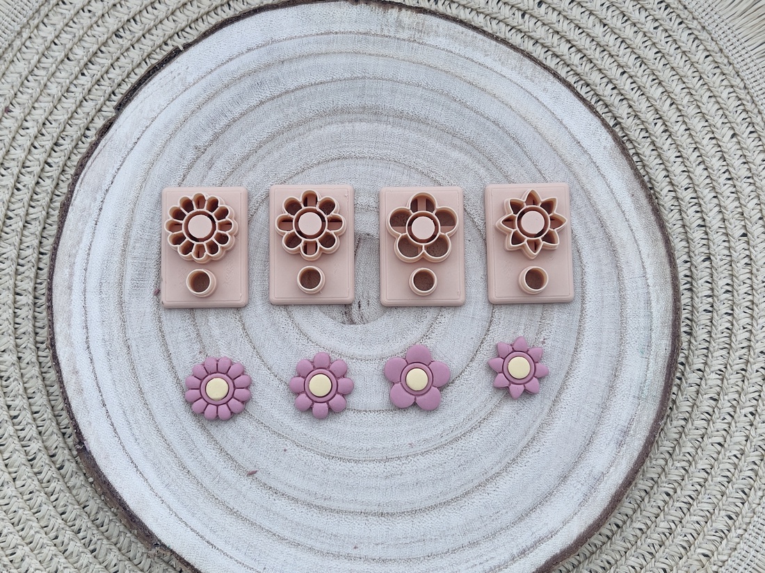 Set decupatoare / cuttere florale lut polimeric #0182-#0185 - accessorii și unelte - unelte, instrumente - unelte de tăiere - Artynos.ro
