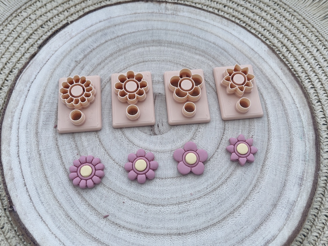 Set decupatoare / cuttere florale lut polimeric #0182-#0185 - accessorii și unelte - unelte, instrumente - unelte de tăiere - Artynos.ro