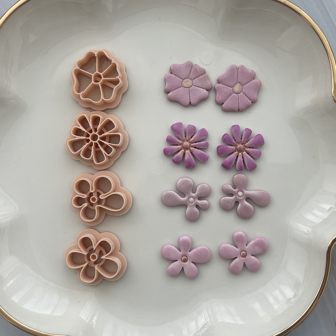 Set decupatoare / cuttere flori lut polimeric #0255 - accessorii și unelte - unelte, instrumente - unelte de tăiere - Artynos.ro