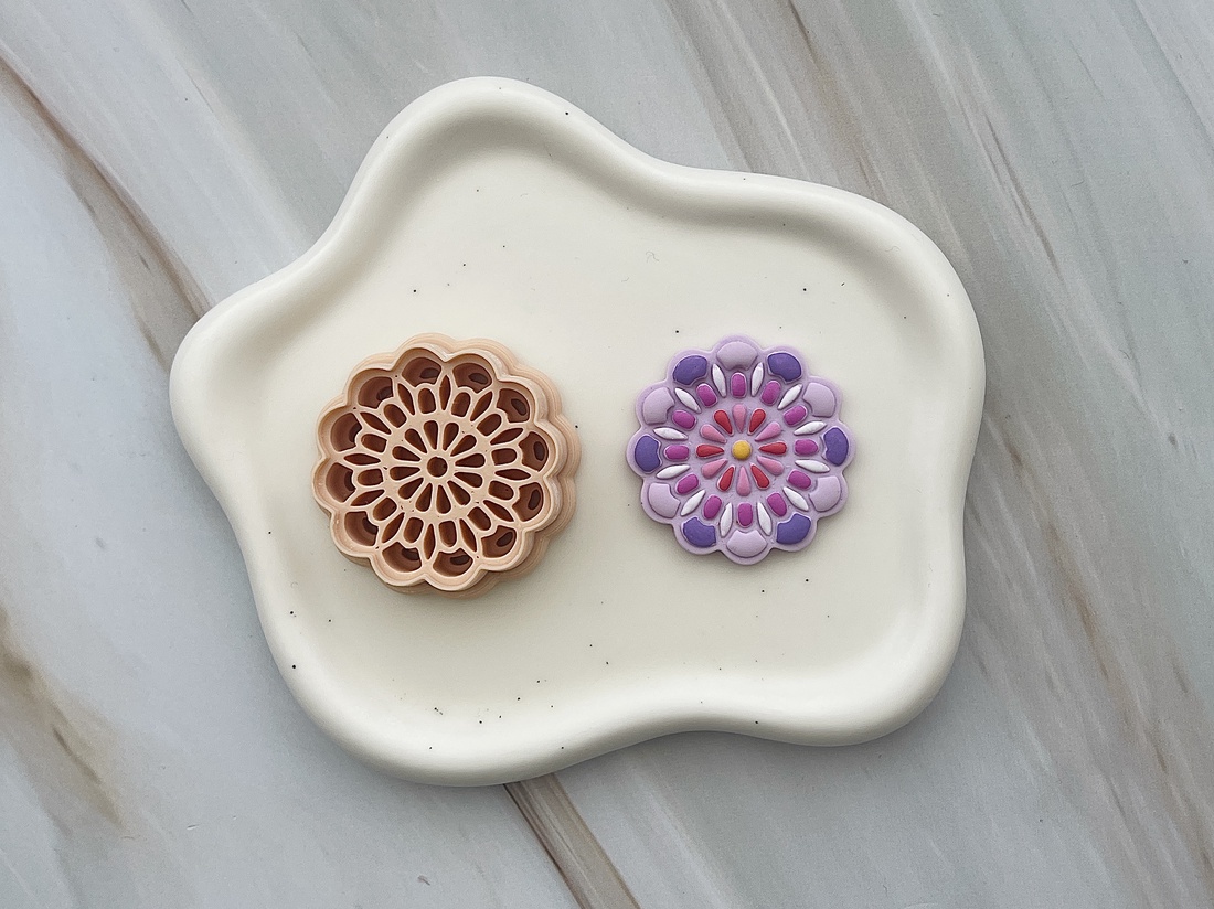 Decupator / Cutter floare mandala lut polimeric #0263 - accessorii și unelte - unelte, instrumente - unelte de tăiere - Artynos.ro