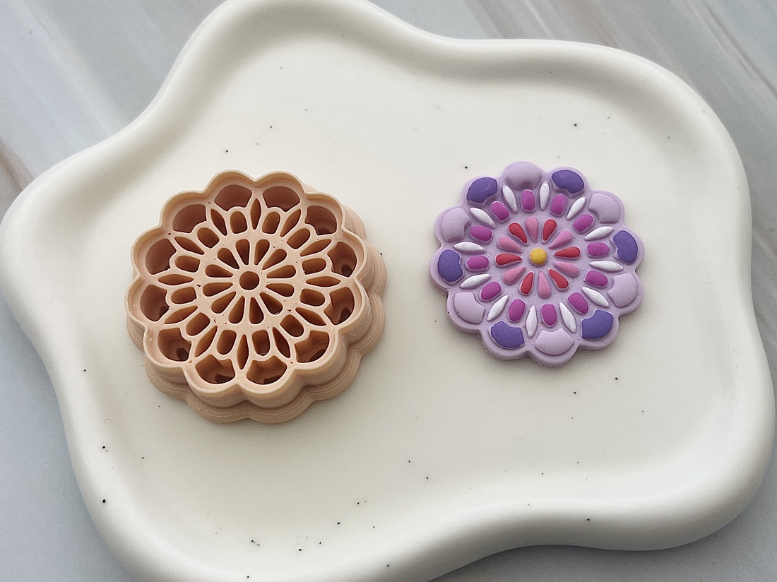 Decupator / Cutter floare mandala lut polimeric #0263 - accessorii și unelte - unelte, instrumente - unelte de tăiere - Artynos.ro