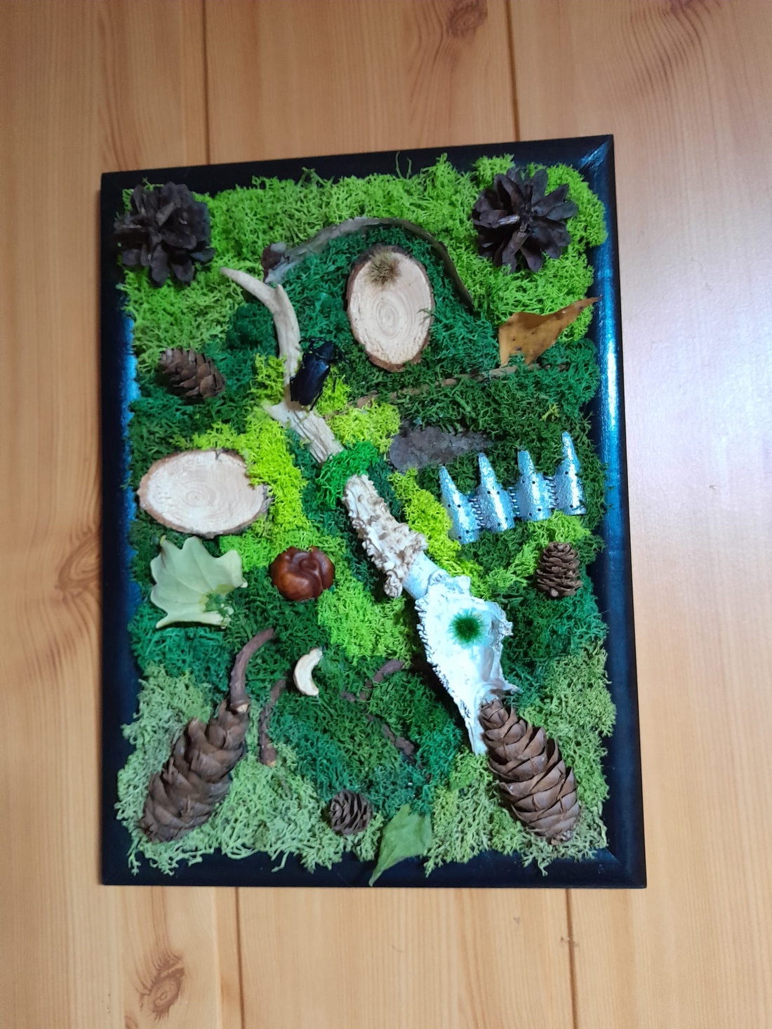 Trofeu mic - casă & stil de viață - accesorii pentru decorat casa - decorațiuni de pereți, decorațiuni suspendate - tablou cu licheni - Artynos.ro