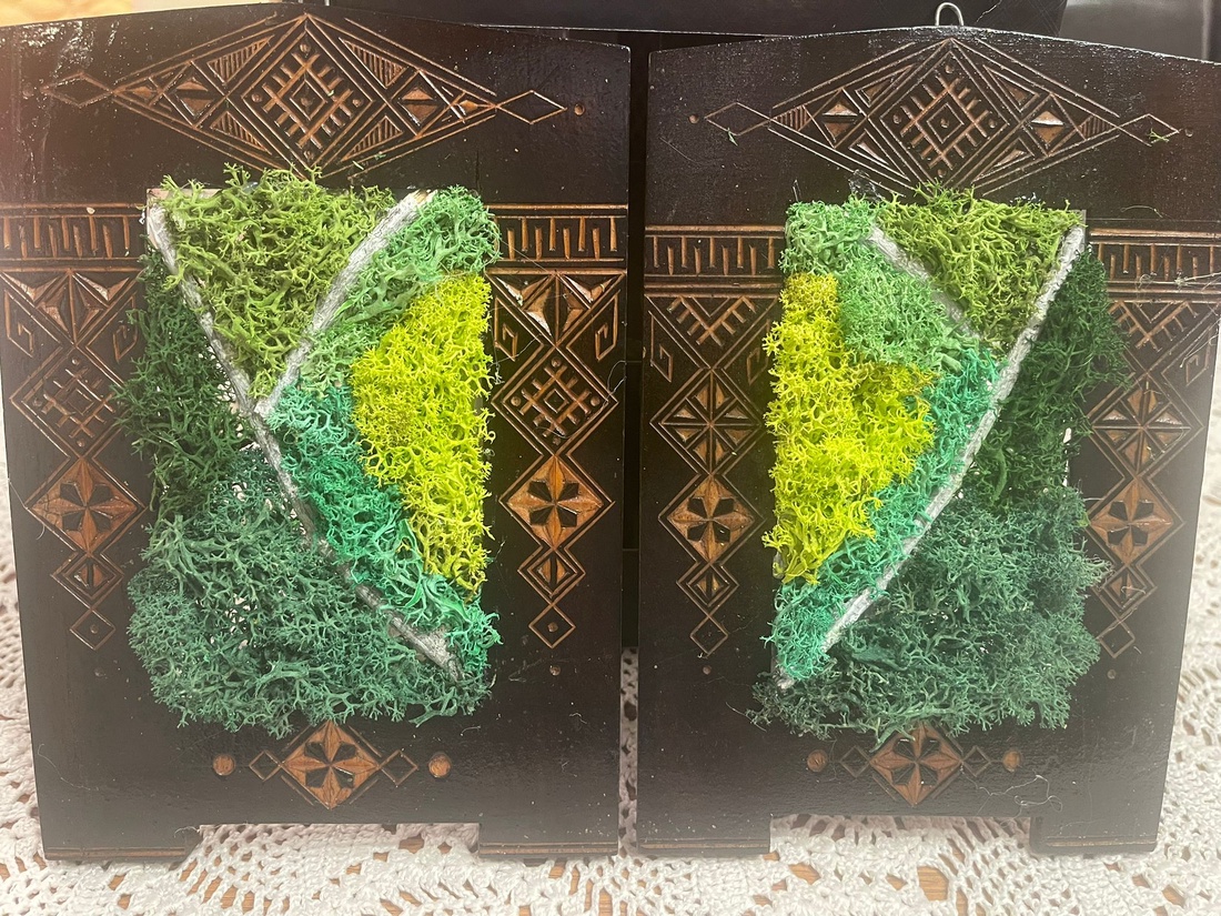 Ramuri - casă & stil de viață - accesorii pentru decorat casa - decorațiuni de pereți, decorațiuni suspendate - tablou cu licheni - Artynos.ro