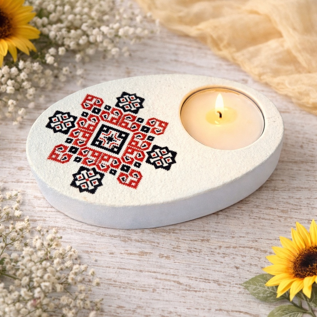 Suport decorativ pentru lumanare - model traditional 122123 - casă & stil de viață - lumânări, parfumuri, arome - suport de lumânări - Artynos.ro